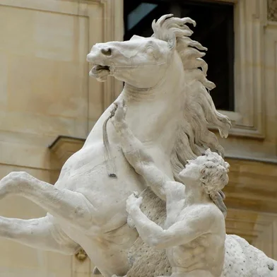 Guillaume Coustou the Elder (1677-1746)Description English: One of the so-called Marly Horses. Carrara marble, 1739-1745. Commissioned in 1739 for the park of the castle of Marly, the two sculptures were transfered in 1794 to the entrance to the Champs-Élysées in Paris and replaced by cement copies in 1985.<!-- NICAID(15047422) -->