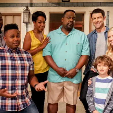 THE NEIGHBORHOOD stars Cedric the Entertainer in a comedy about what happens when Dave Johnson, the friendliest guy in the Midwest, moves his family to a neighborhood in Los Angeles where not everyone looks like him or appreciates his extreme neighborliness. Cedric the Entertainer plays the Johnsons' opinionated next-door neighbor, Calvin Butler, who is wary of the newcomers, and certain that the Johnsons will disrupt the culture on the block. THE NEIGHBORHOOD will premiere Monday, October 1st (8:00-8:30 PM, ET/PT) on the CBS Television Network. Pictured (L-R): Sheaun McKinney (Malcolm Butler), Marcel Spears (Marty Butler), Tichina Arnold (Tina Butler), Cedric the Entertainer (Calvin Butler), Max Greenfield (Dave Johnson), Hank Greenspan (Grover Johnson) and Beth Behrs (Gemma Johnson). Photo: Bill Inoshita/CBS 2018 CBS Broadcasting, Inc. All Rights Reserved.<!-- NICAID(14857834) -->