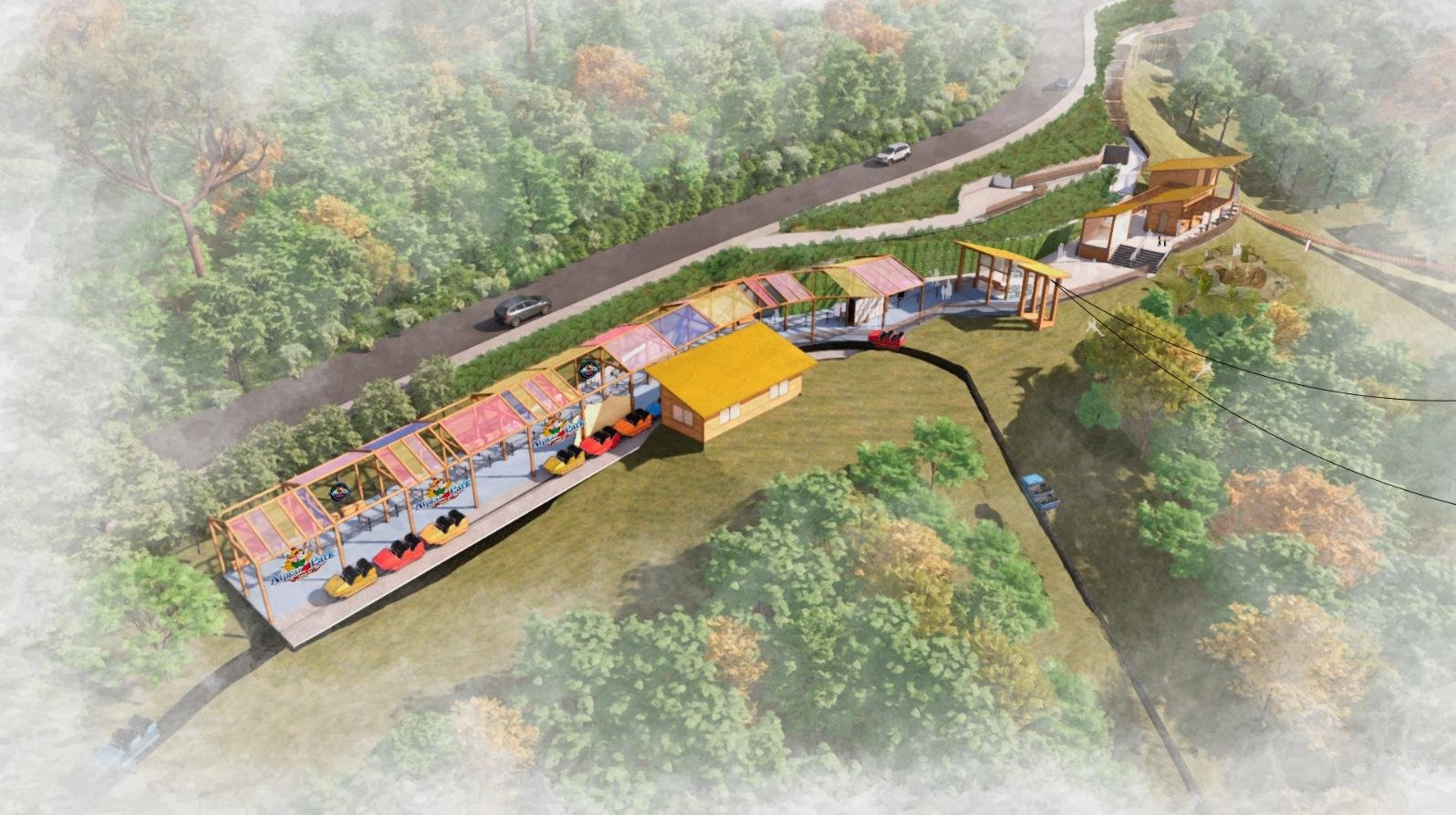 C74 北岳草 Parque da Serra prepara terreno para instalar trenó importado da