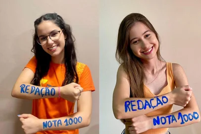 Ana Carolina Riechel Famoso e Vitória Taschetto estão entre os seis estudantes do RS que conquistaram a nota máxima na redação do Enem<!-- NICAID(15659076) -->