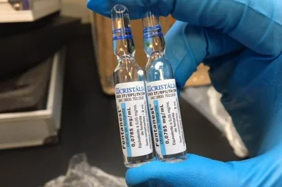 Fentanil apreendido pela PF em operação em Santa Catarina em 2019<!-- NICAID(15399856) -->