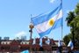 22/02/2013FOTO:FERNANDO GOMES /ZERO HORAViagem para Buenos Aires,Crise na Argentina no Governo de Cristina kirchner.Manifestantes chegam a Plaza de Mayo para protestar em frente a Casa Rosada, palácio do governo.Bandeiras argentinas na Plaza de Mayo<!-- NICAID(9122565) -->