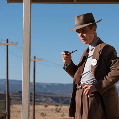 Cillian Murphy no filme Oppenheimer (2023), de Christopher Nolan.<!-- NICAID(15697717) -->