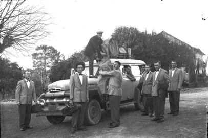 Super Banda Real, de Nova Petrópolis, provalemente na década de 1960<!-- NICAID(15006087) -->