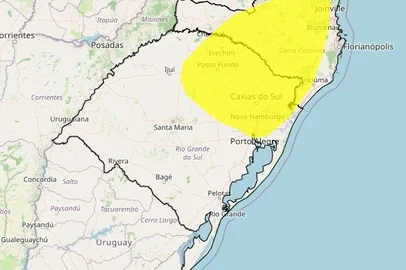 Alerta amarelo Inmet.