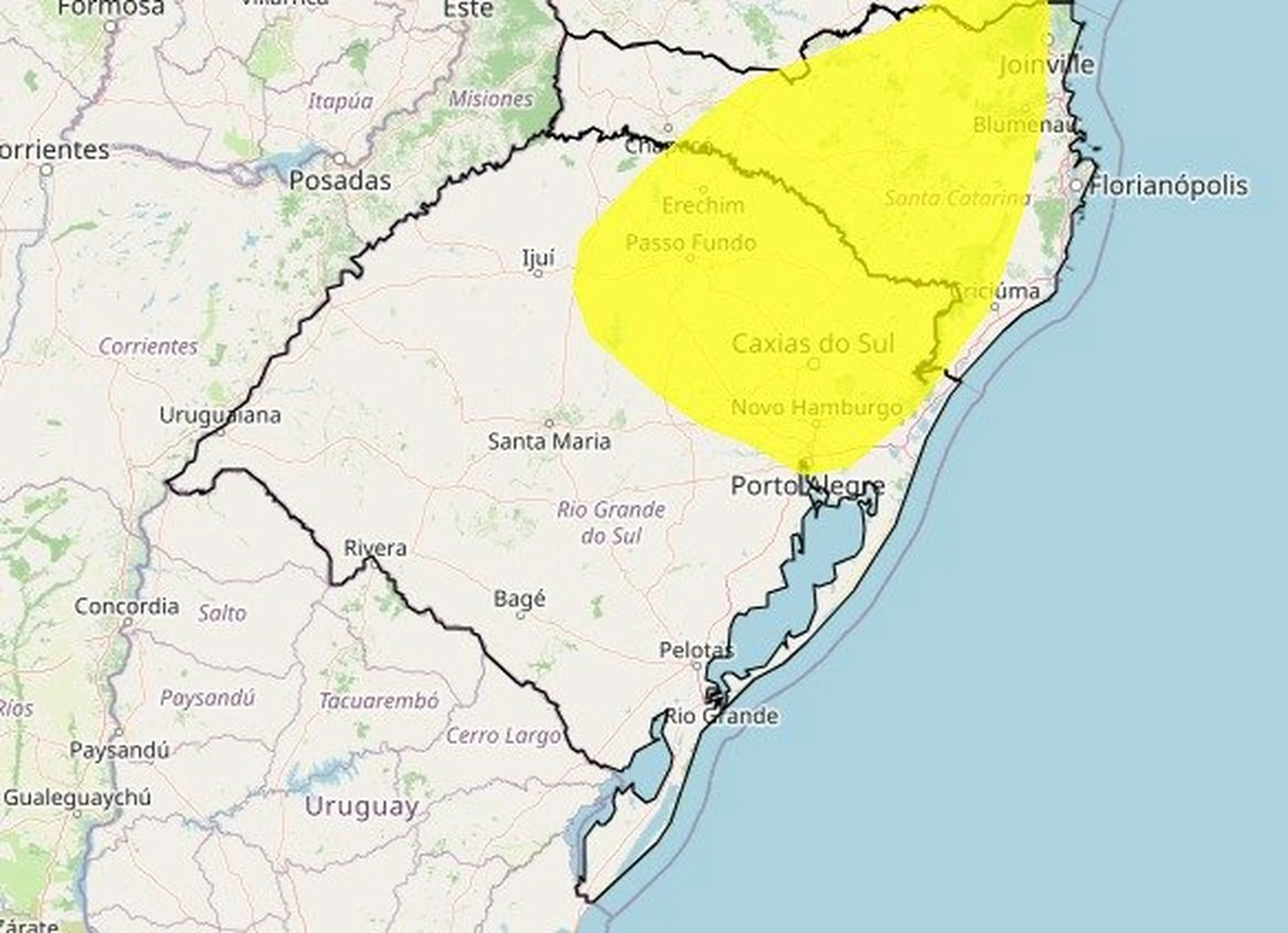 Instituto Nacional de Meteorologia (Inmet)/Reprodução