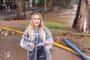 Rio Taquari recua e prefeita de Santa Tereza informa retomada de limpeza de casas e espaços públicos. Gisele Caumo gravou vídeo nas redes sociais<!-- NICAID(15762425) -->
