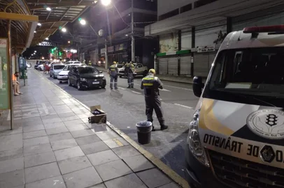 Operação Balada Segura em Caxias do Sul realizada na madrugada de 23 de janeiro de 2022, no centro de Caxias do Sul.<!-- NICAID(14996945) -->
