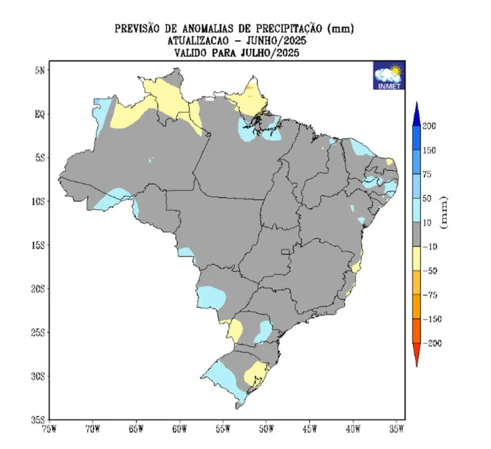 Instituto Nacional de Meteorologia (Inmet) / Reprodução Instituto Nacional de Meteorologia (Inmet) / Reprodução