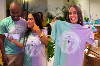 Carol Peixinho e Thiaguinho anunciam sexo do bebê<!-- NICAID(16022437) -->