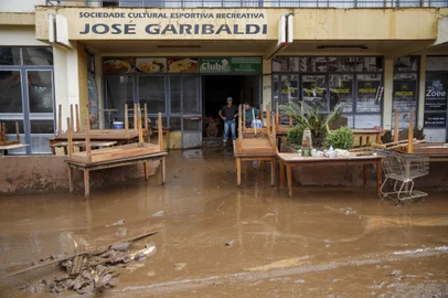 MUÇUM, RS, BRASIL - 13/09/2023 - Matéria Especial sobre a retomada da economia na cidade de Muçum, após enchente devastar a cidade. Na imagem, Clube (Sociedade Cultural Esportiva Recreativa José Garibaldi) - FOTO: JEFFERSON BOTEGA, AGÊNCIA RBS<!-- NICAID(15539646) -->