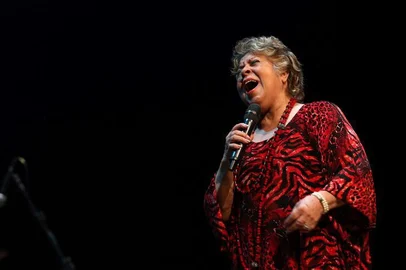 Florianópolis, SC, Brasil, 27/04/2016.Leny Andrade e banda Sambop. Cantora é considerada a diva do jazz brasileiro. Foi uma das atrações mais aguardadas da edição 2016 do Festival Jurerê Jazz.