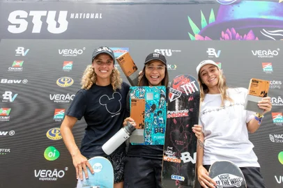 Pódio feminino skate Criciúma