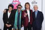 (FILES) In this file photo taken on November 15, 2016 (L-R) Ronnie Wood, Keith Richards, Mick Jagger, and Charlie Watts of The Rolling Stones attend The Rolling Stones North American debut celebration of "Exhibitionism" at Industria in the West Village in New York City. - Charlie Watts, drummer with legendary British rock'n'roll band the Rolling Stones, died on August 24, 2021 aged 80, according to a statement from his publicist. (Photo by ANGELA WEISS / AFP)Editoria: ACELocal: New YorkIndexador: ANGELA WEISSSecao: culture (general)Fonte: AFPFotógrafo: STF<!-- NICAID(14870966) -->