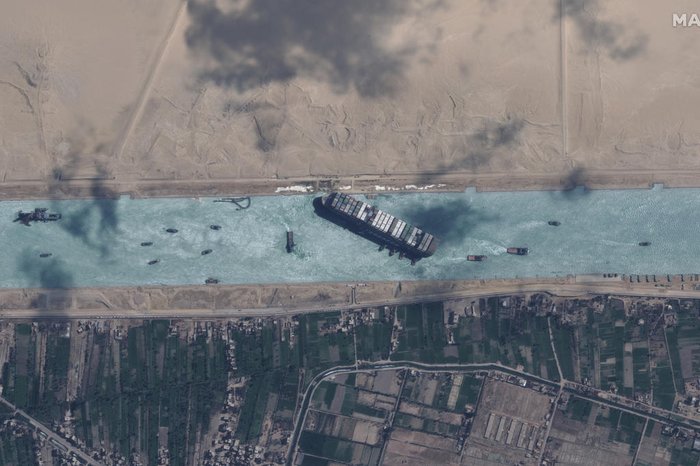Satellite image ©2021 Maxar Tech / AFP
