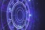 Creative purple zodiac wheel backdrop. Cyberspace concept. 3D Rendering Fonte: 208821696<!-- NICAID(15385169) -->
