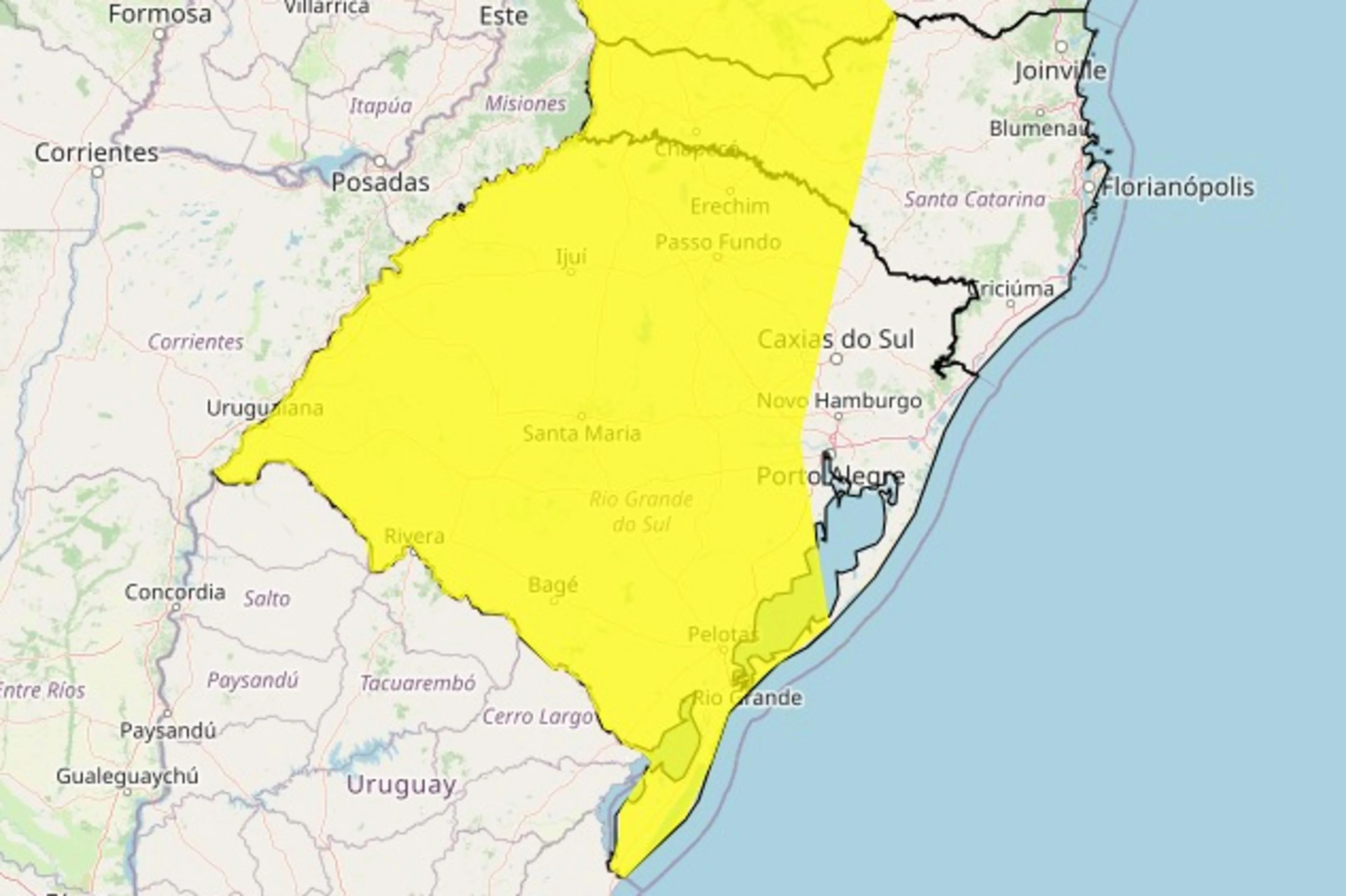 Instituto Nacional de Meteorologia (Inmet)/Reprodução