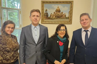Reitora da UFRGS, Marcia Barbosa, em Saint Petersburg<!-- NICAID(16372637) -->