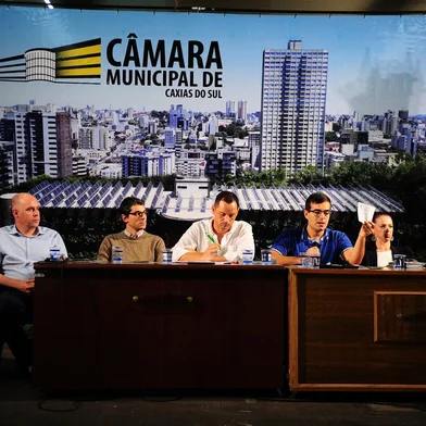CAXIAS DO SUL, RS, BRASIL, 29/03/2023. Primeira audiência pública sobre a proposta de concessão da prefeitura para ocupação da Maesa. É a primeira de quatro audiências sobre o projeto do Executivo. (Porthus Junior/Agência RBS)<!-- NICAID(15388918) -->
