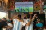 Festa dos torcedores argentinos no Gaúcha Sports Bar. Argentina venceu a França na final da Copa do Mundo<!-- NICAID(15298561) -->