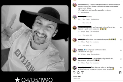 influenciador Paulo Ricardo Bruning, conhecido como Seco Batateiro, morreu em acidente