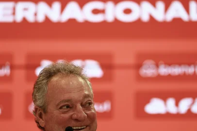 Jeff Botega / Agência RBS Coletiva de apresentação de Abel Braga no Inter<!-- NICAID(16177435) -->