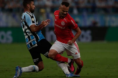 Porto Alegre, RS, Brasil, 05/03/2023 - Clássico GreNal nº438 na Arena do Grêmio pela fase inicial do Campeonato Gaúcho 2023 - Foto: Jonathan Heckler/Agência RBS<!-- NICAID(15367097) -->
