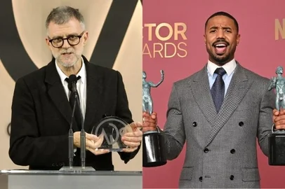 Diretor Paul Thomas Anderson e ator Michael B. Jordan