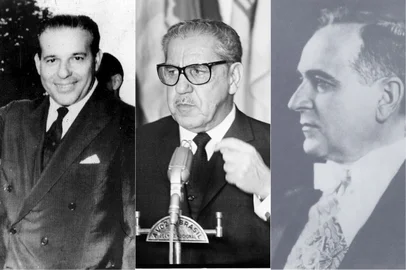 João Goulart, Artur da Costa e Silva e Getúlio Vargas