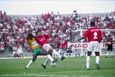 Campeonato Gaúcho de 1996.Estádio Antônio Braz Sessim, o Sessinzão, em Cidreira, no Litoral Norte Gaúcho.Intex x Ipiranga-#ENVELOPE: 162471<!-- NICAID(14384251) -->