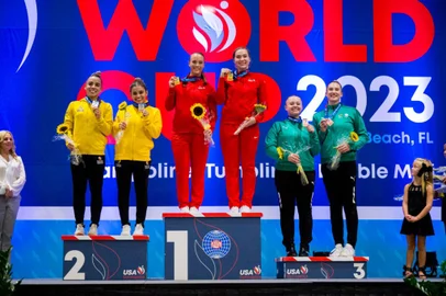 Camilla Gomes e Alice Hellen, ginástica trampolim