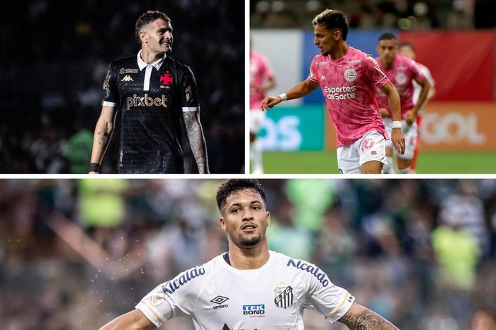 Leandro Amorim,Vasco/Felipe Oliveira,Bahia / Raul Baretta,Santos