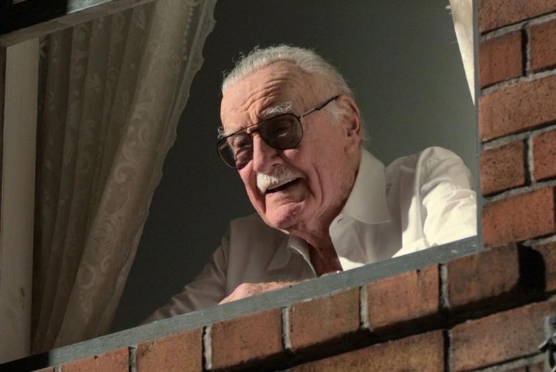 Stan Lee em participação especial no filme Homem-Aranha: De Volta ao Lar<!-- NICAID(13827377) -->