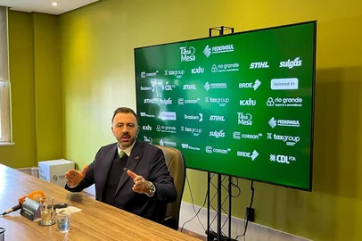 Presidente da Be8, Erasmo Battistella, no Tá na Mesa da Federasul.<!-- NICAID(16071694) -->