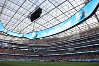 LOS ANGELES, CALIFORNIA - JUNE 12: General view inside the stadium during the Powerade Hydration Break during the FIFA World Cup 2026 Group D match between USA and Paraguay at Los Angeles Stadium on June 12, 2026 in Los Angeles, California.   Stu Forster/Getty Images/AFP (Photo by Stu Forster / GETTY IMAGES NORTH AMERICA / Getty Images via AFP)<!-- NICAID(16305682) -->