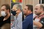 Réus do caso Kiss(esq/dir): Elissandro Callegaro Spohr, Mauro Londero Hoffmann. Marcelo de Jesus dos Santos. Luciano Bonilha Leão   Montagem sobre fotos de Lauro Alves  / Agencia RBS<!-- NICAID(14968967) -->