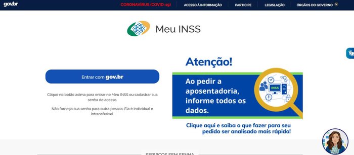 meu.inss.gov.br Meu INSS / Reprodução