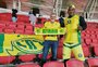 Únicos dois torcedores do Mirassol no Beira-Rio comemoram momento: "É um sonho"