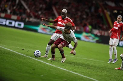 PORTO ALEGRE, RS, BRASIL, 30-07-2025: Inter e Fluminense, válido pela ida das oitavas de final da Copa do Brasil. Na imagem, o jogador Enner Valencia. Fotos: Renan Mattos/Agencia RBS<!-- NICAID(16091433) -->