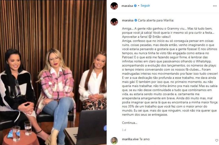 Instagram/@maraisa / Reprodução