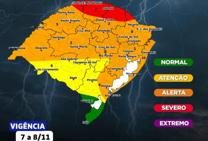 Reprodução / Defesa Civil Estadual