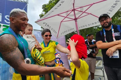 Isaquías Queiroz, medalhista de prata na Canoagem, nas Olimpiadas de Paris 2024. Foto: Rodrigo Oliveira/ Agencia RBS<!-- NICAID(15836918) -->