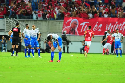 NATAL, RN, BRASIL, 28/08/2022. América-RN x Caxias, jogo da volta das quartas de final da série D do Campeonato Brasileiro, realizado no estádio Arena das Dunas, em Natal-RN. Jogo que vale vaga para série C. (Porthus Junior/Agência RBS)<!-- NICAID(15189574) -->
