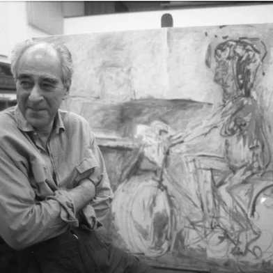 --CRÉDITO FOTÓGRAFO: Dulce Helfer, Agência RBS, 13/03/1990.-Artista Iberê Camargo, autor de obras como pinturas, guaches, desenhos e gravuras.-#ENVELOPE: 89555-CRÉDITO FOTÓGRAFO: Dulce Helfer, Agência RBS, 13/03/1990.<!-- NICAID(14813723) -->