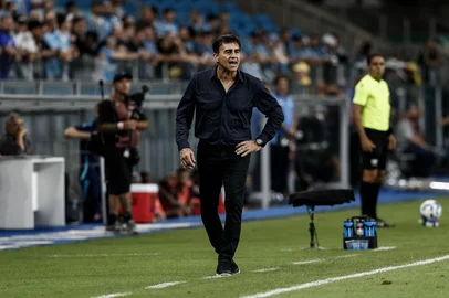 11.04.25, Porto Alegre, RS, Brasil: Terceira rodada do Brasileirão 2025. Grêmio x Flamengo, na Arena. Fotos: Duda Fortes/Agencia RBSIndexador: Andre Avila<!-- NICAID(16016291) -->