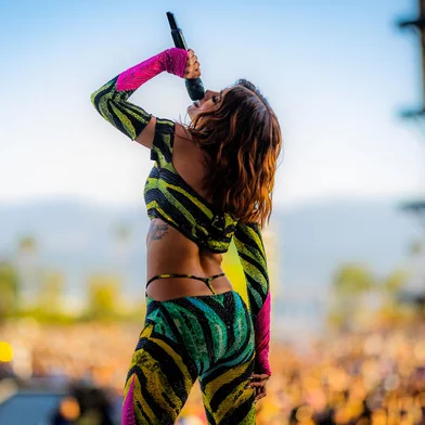 A cantora brasileira Anitta se apresenta no festival Coachella, na California<!-- NICAID(15070644) -->