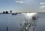 VÍDEO: enchente isola distrito de Uruguaiana e moradores dependem de barcos da Marinha para ir à cidade