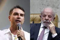 Lula e Flávio Bolsonaro<!-- NICAID(16288178) -->