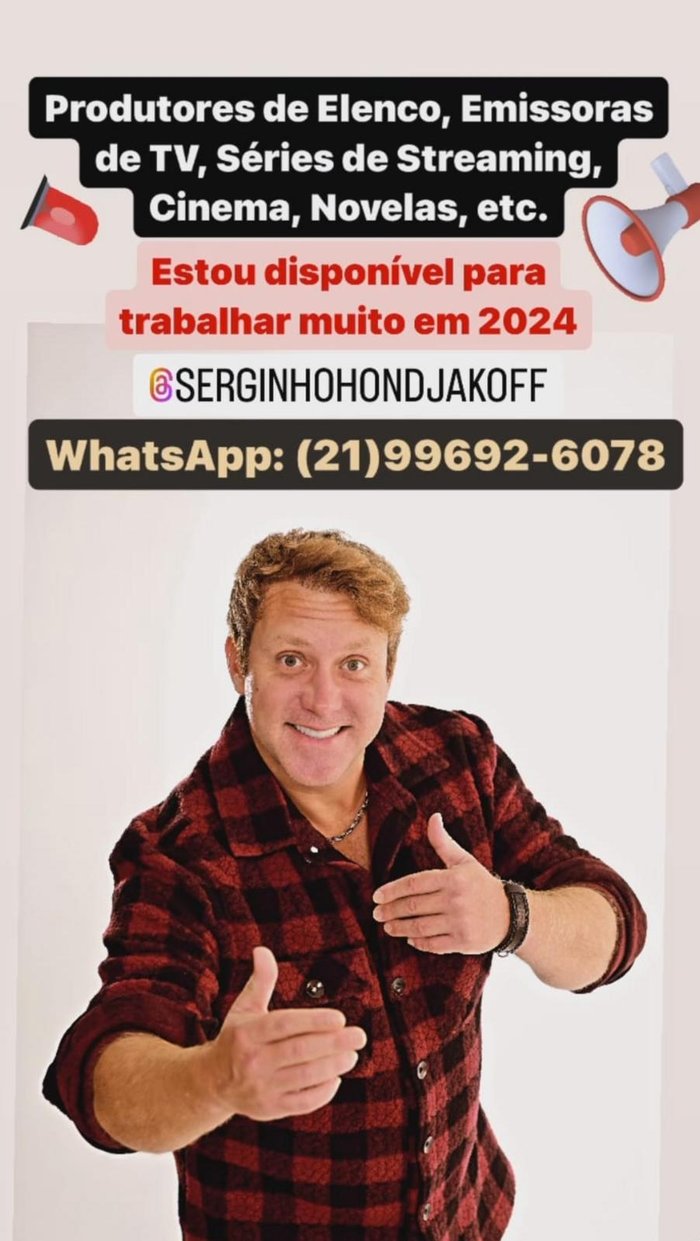 Instagram @serginhohondjakoff / Reprodução Instagram @serginhohondjakoff / Reprodução