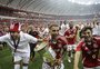 Alívio, cantoria e provocações: como o Inter celebrou o título do Gauchão no Beira-Rio